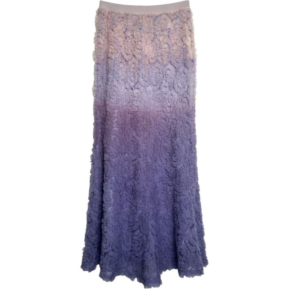 Anthropologie Women Medium Purple Ombre Scattered Tulle Midi Maxi Skirt NWT‎
